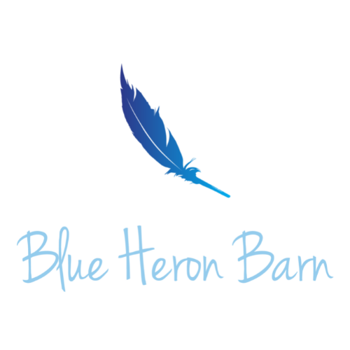 logo for blue heron barn wedding venue
